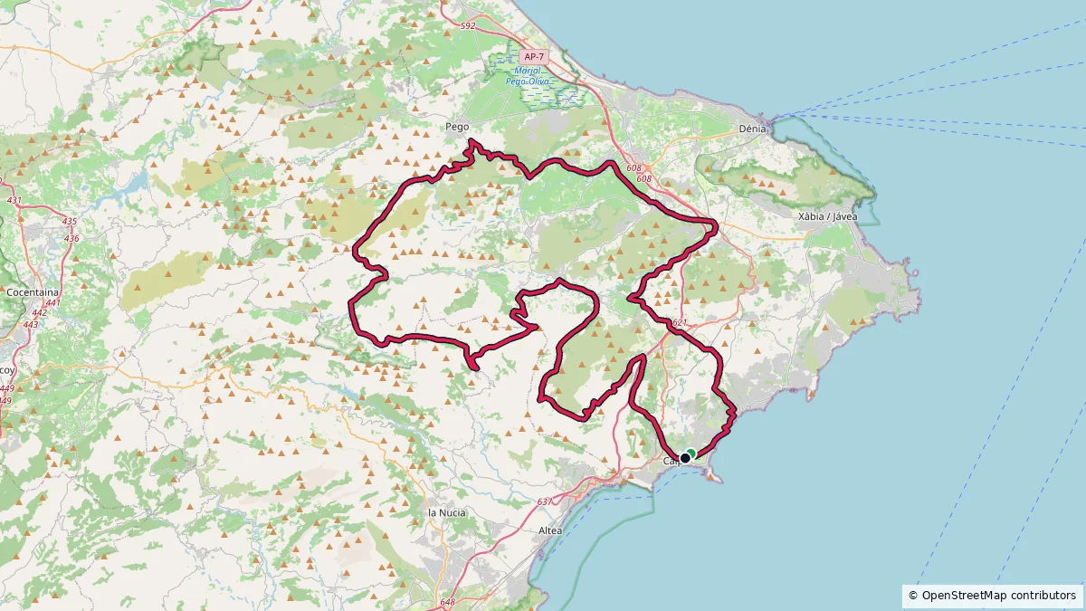 Calpe - 146 km - 2563 m route on map